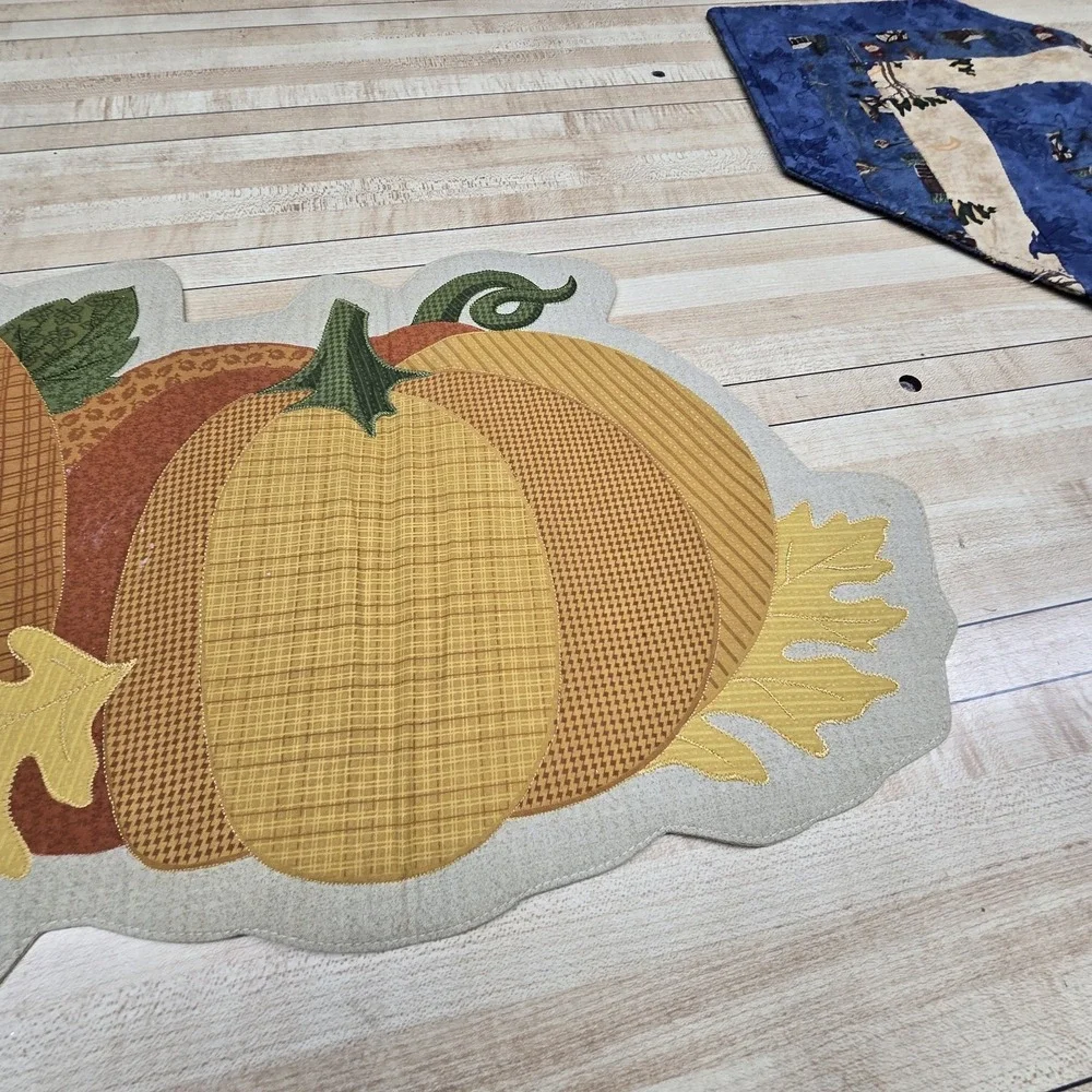 Harvest Fall Pumpkins Table Runner 14.5